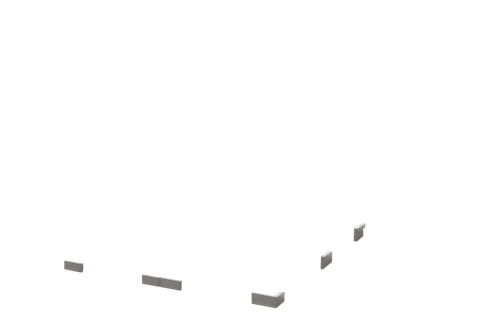 Boxspring poot slede alu
