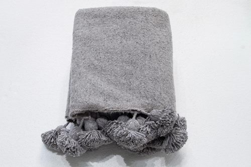 Sprei flamant Nappe berberwool handwove grey